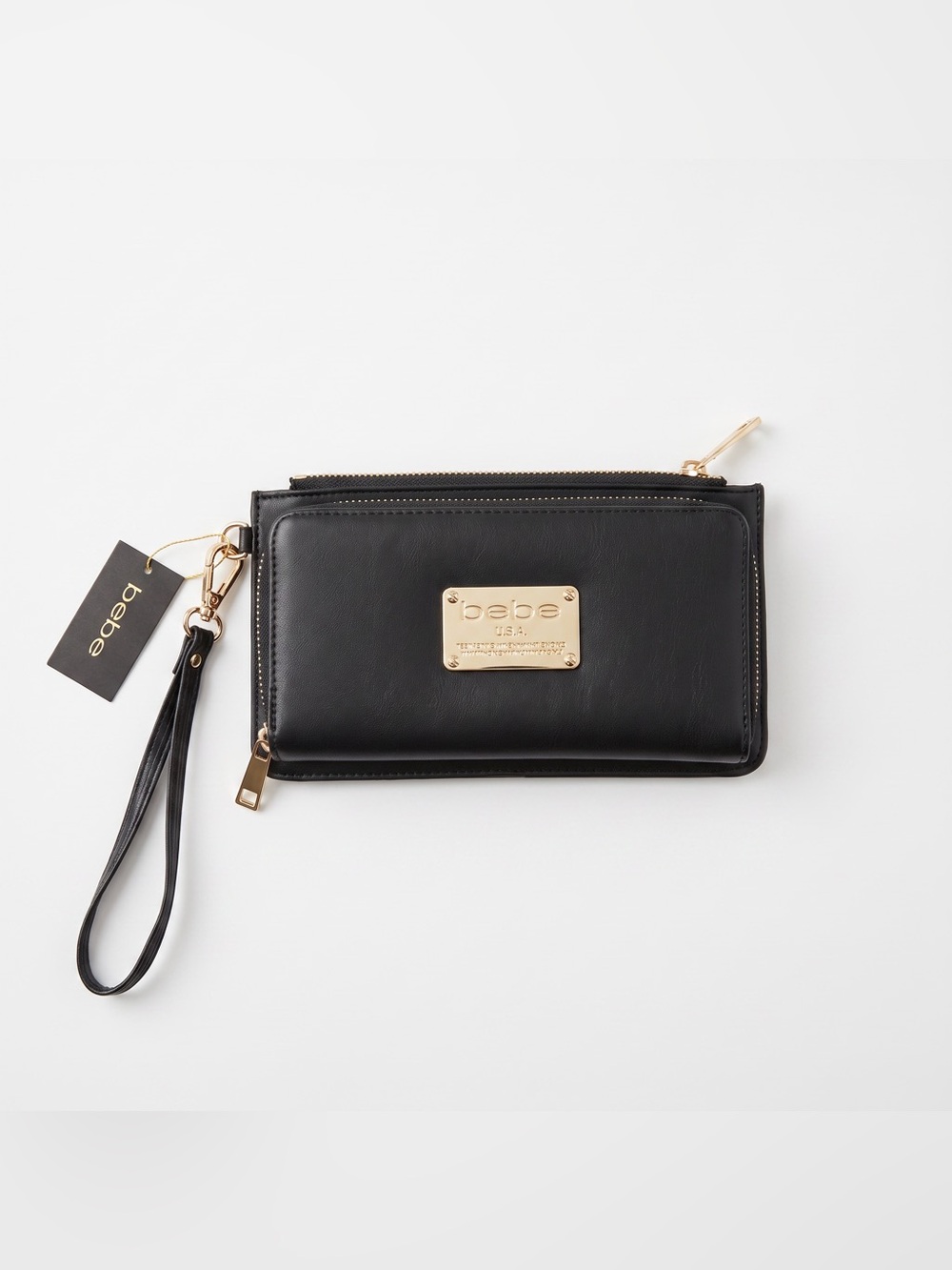 NWT BEBE BLACK FAUX LEATHER WALLET